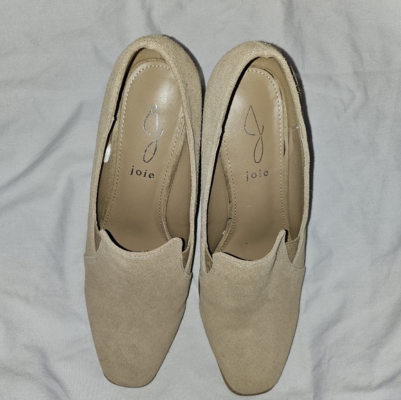 Beige Suede Heels - Picture 4 of 7